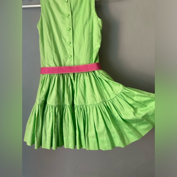 Ralph Lauren girls green dresses with pink bow. Size 6. Great condition! - Picture 5 of 5